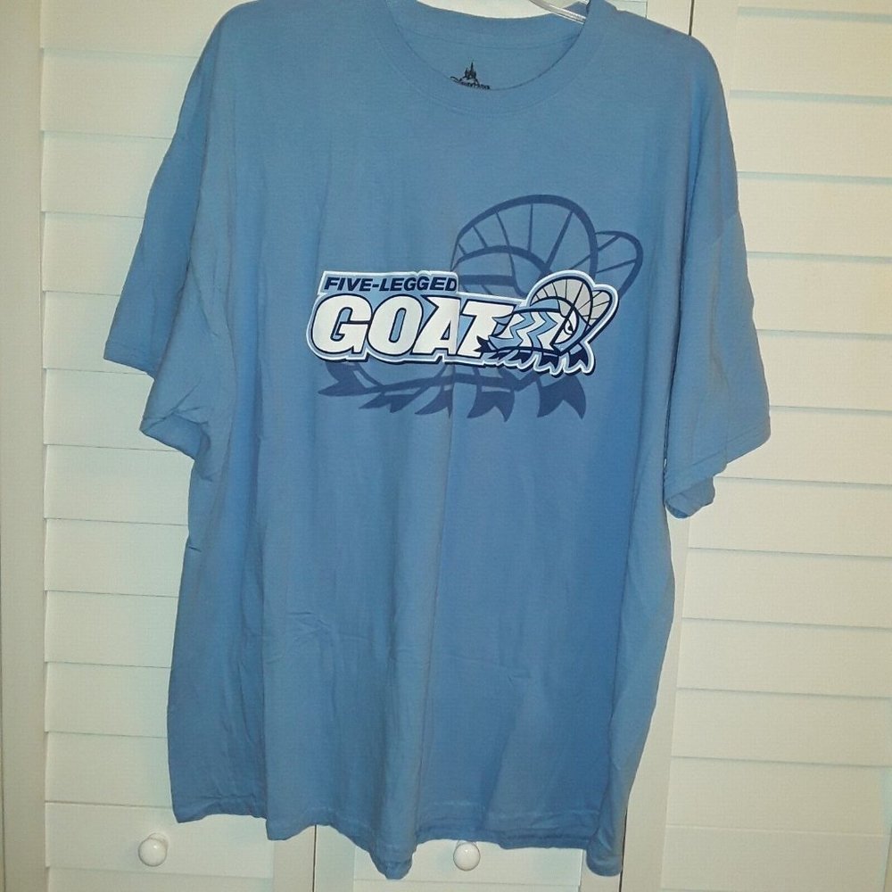 WDW Disney Parks Authentic Five-Legged Goat T-Shirt, Blue, Size XXL, NWOT